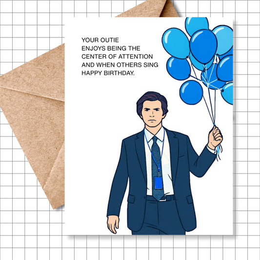 Severance Inspired Outie Birthday Card