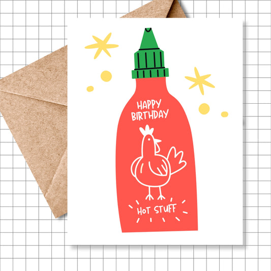 Happy Birthday Hot Stuff! Greeting Card