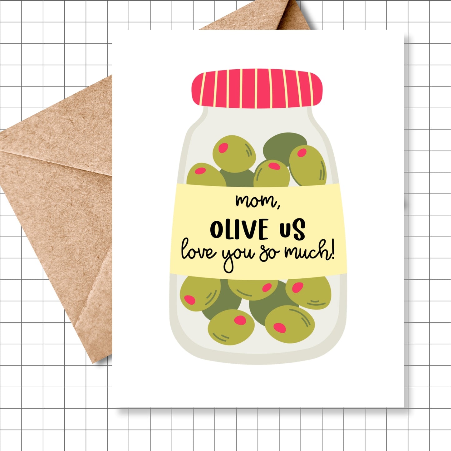 Mom Olive Us Love You So Much! Greeting Card