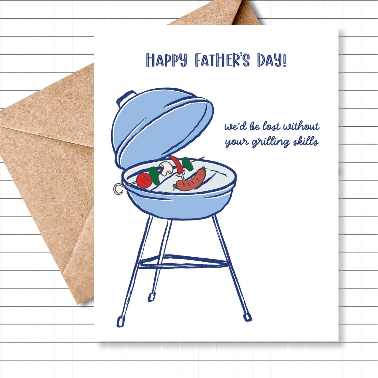 BBQ Grill Skills Father's Day Greeting Card