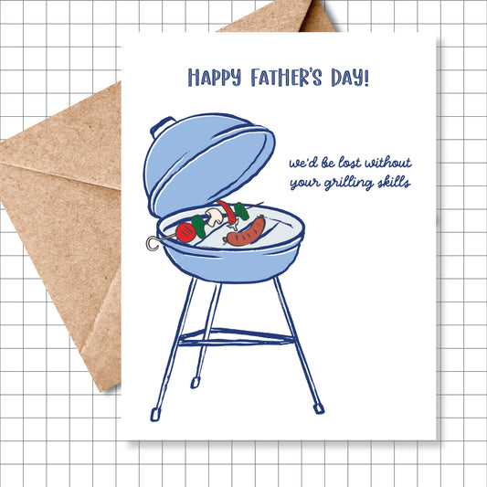 BBQ Grill Skills Father's Day Greeting Card