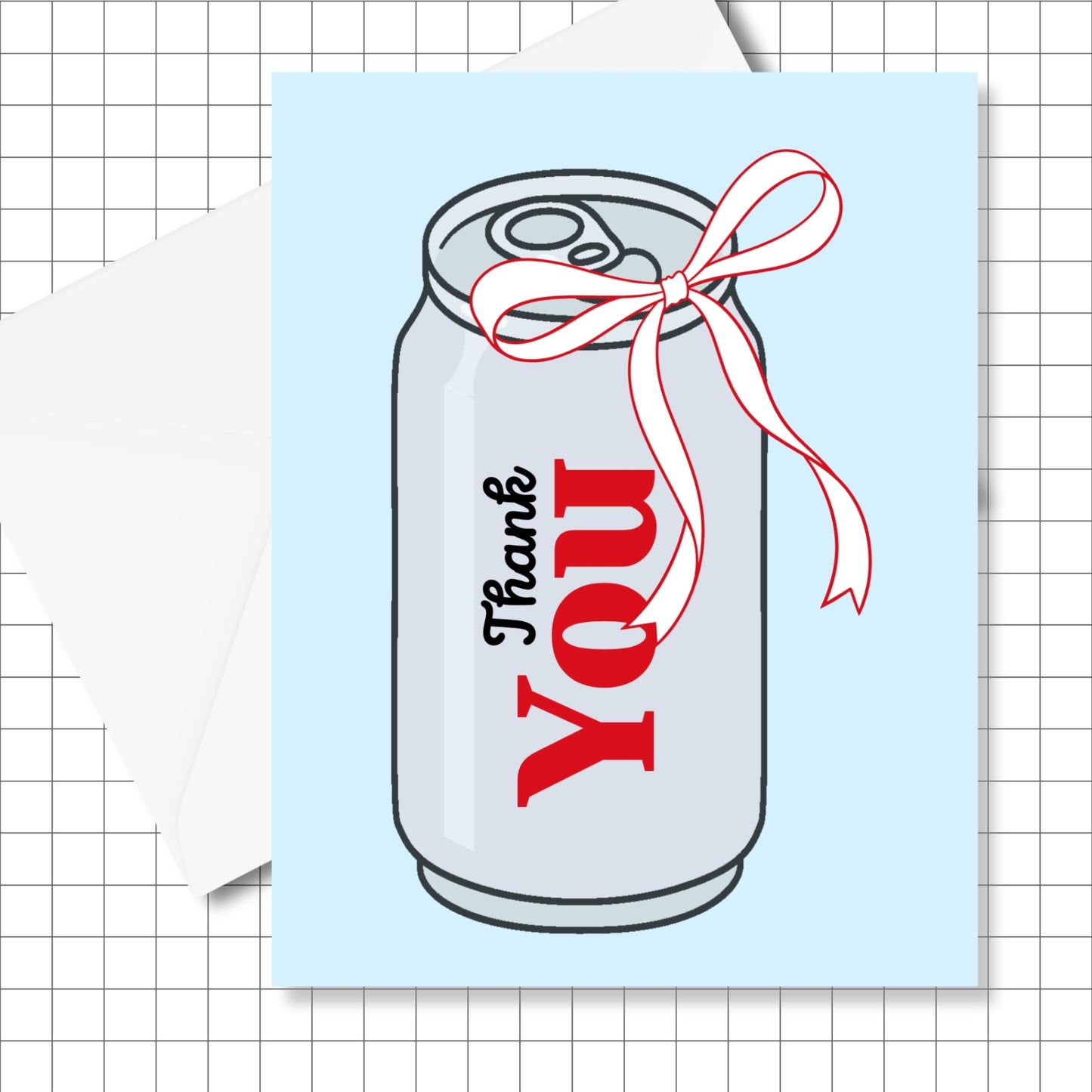 Thank You Diet Coke Can Greeting Card