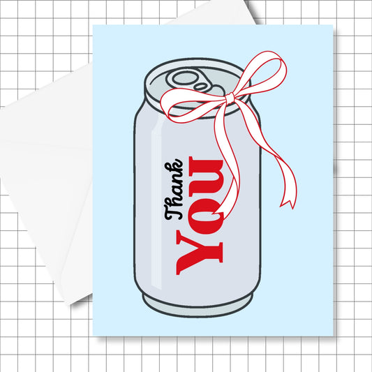 Thank You Diet Coke Can Greeting Card