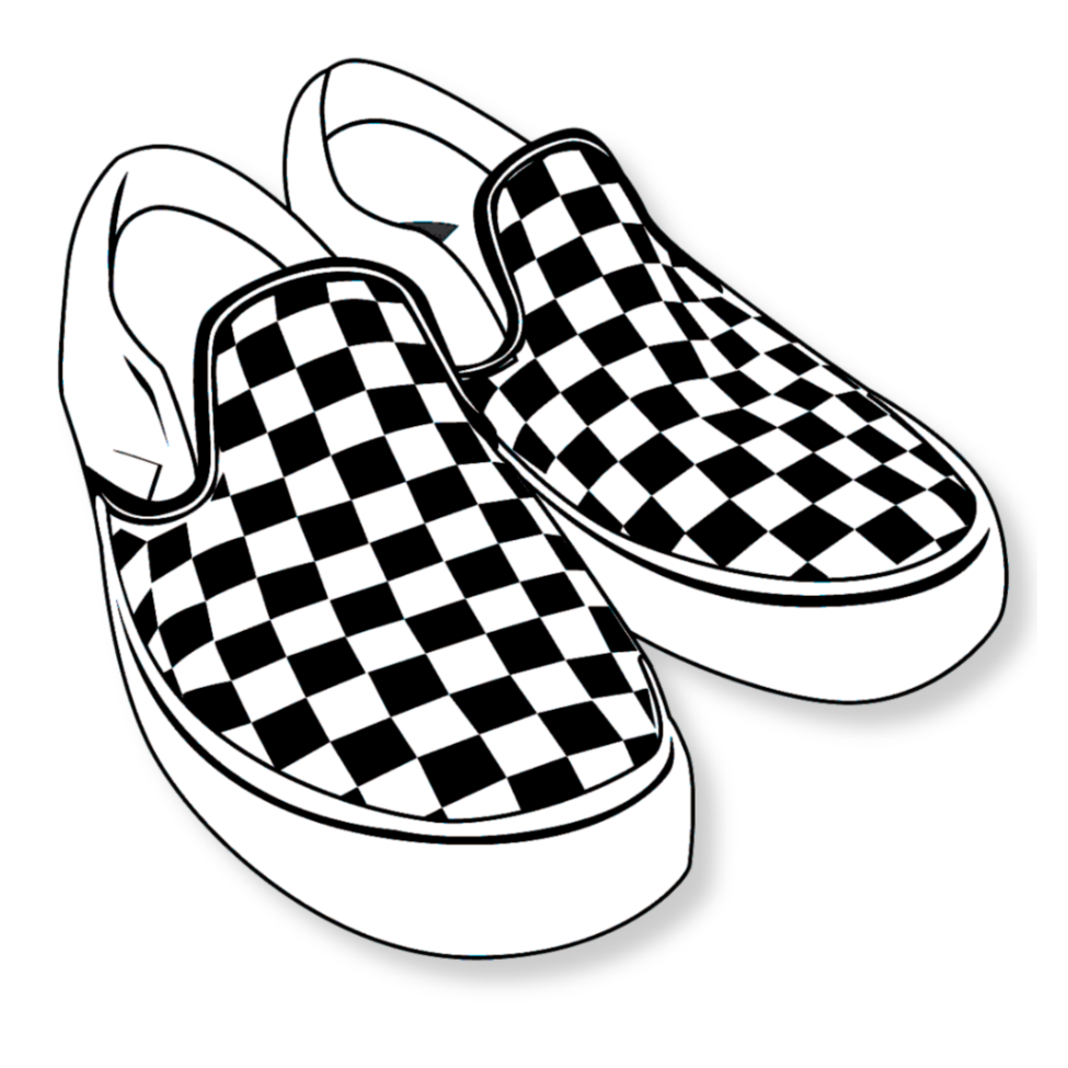 Checkerboard Shoes Vinyl Sticker