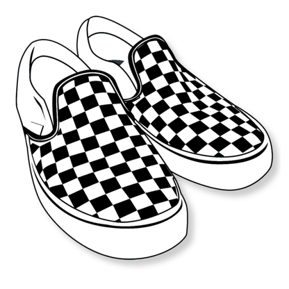 Checkerboard Shoes Vinyl Sticker