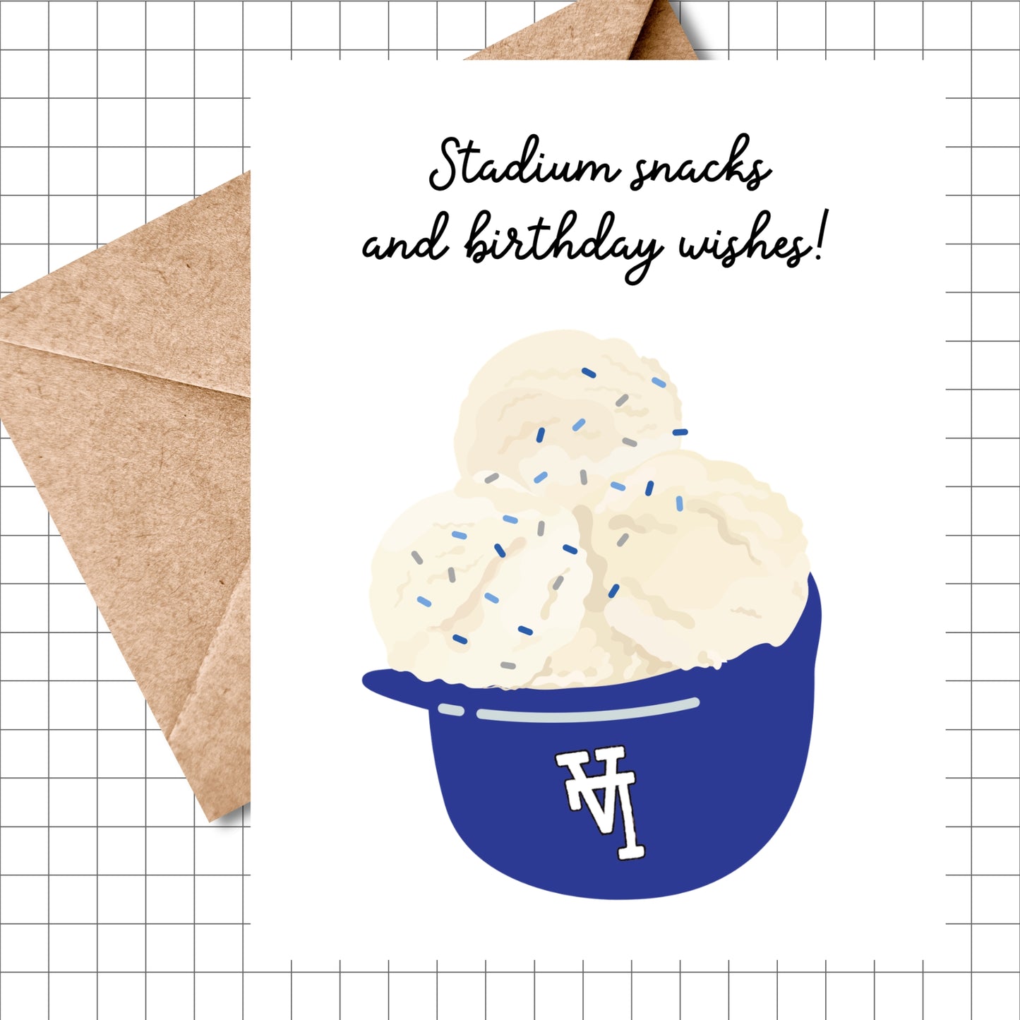 Stadium Snacks Dodgers Birthday Card