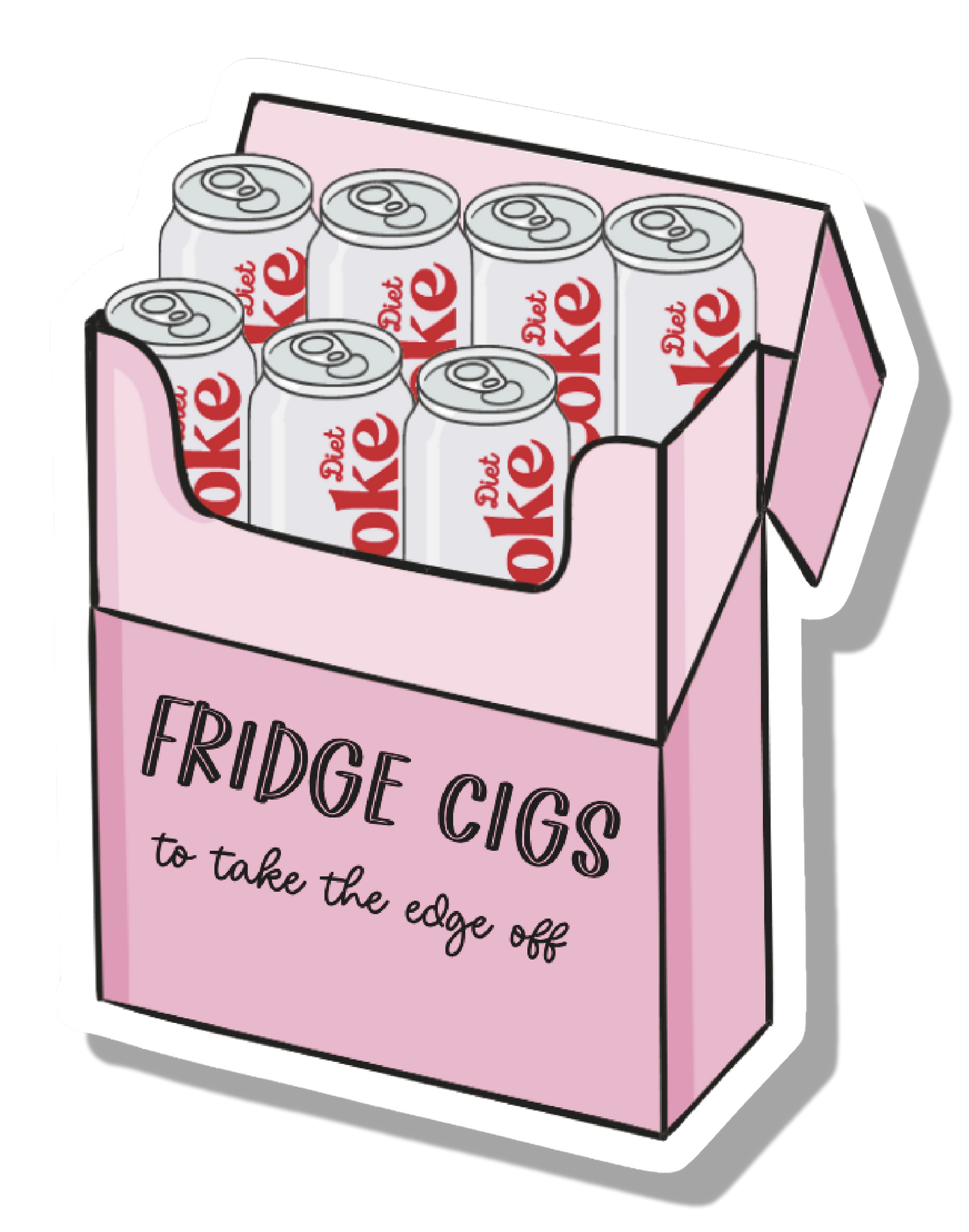 Diet Coke Fridge Cigs Sticker