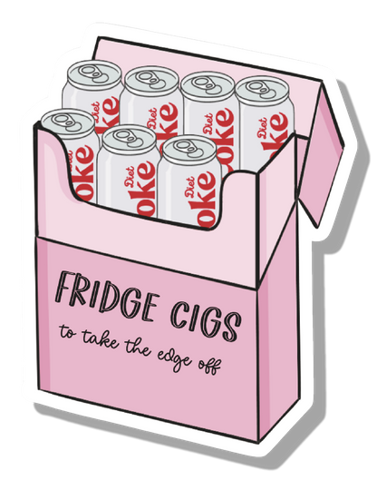Diet Coke Fridge Cigs Sticker