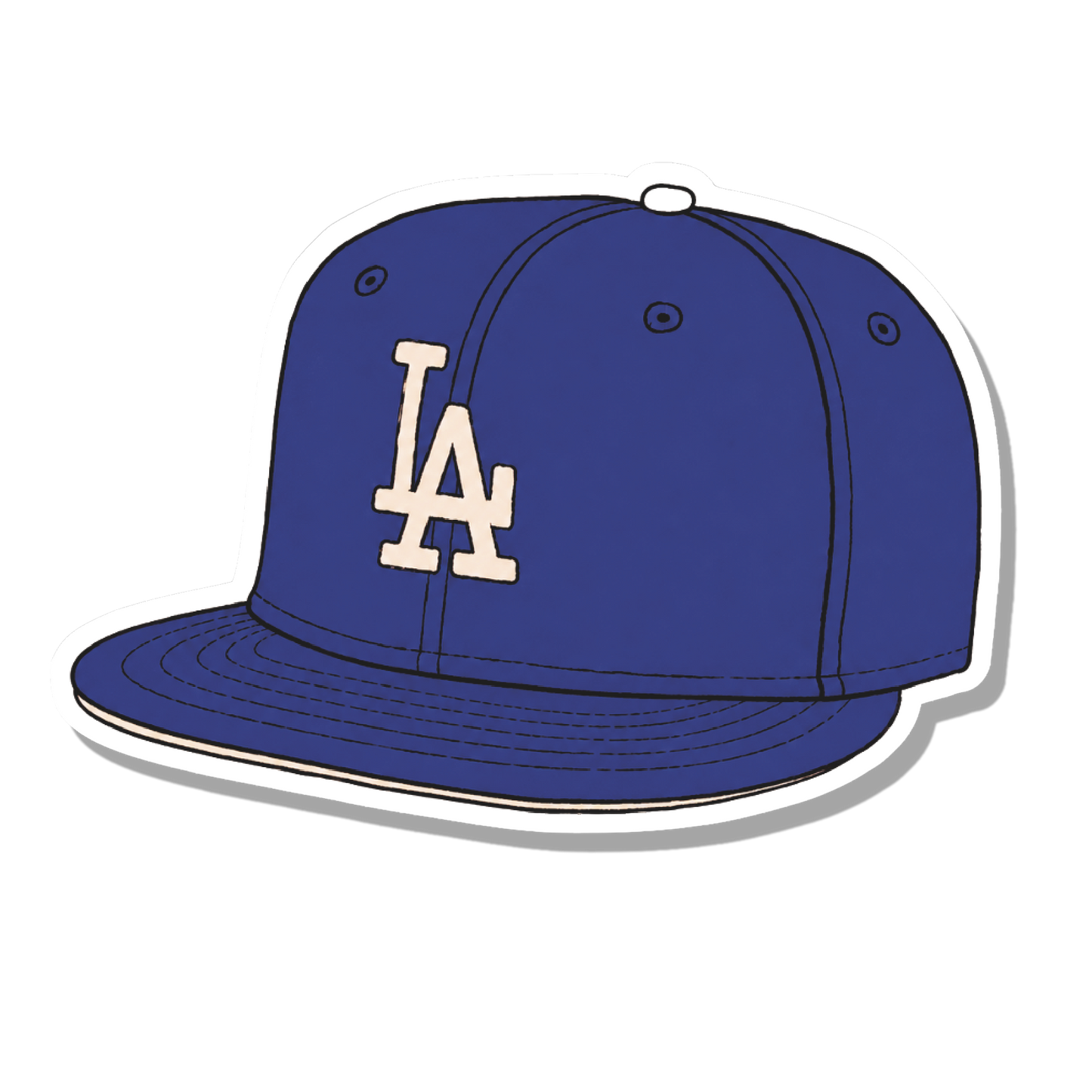 Los Angeles Dodgers Hat Vinyl Sticker